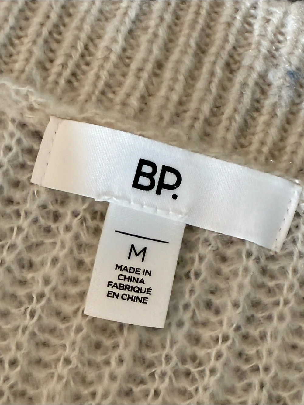 Women’s bp Striped Crewneck Cropped Sweater - Mustard, Cream & Charcoal Size M